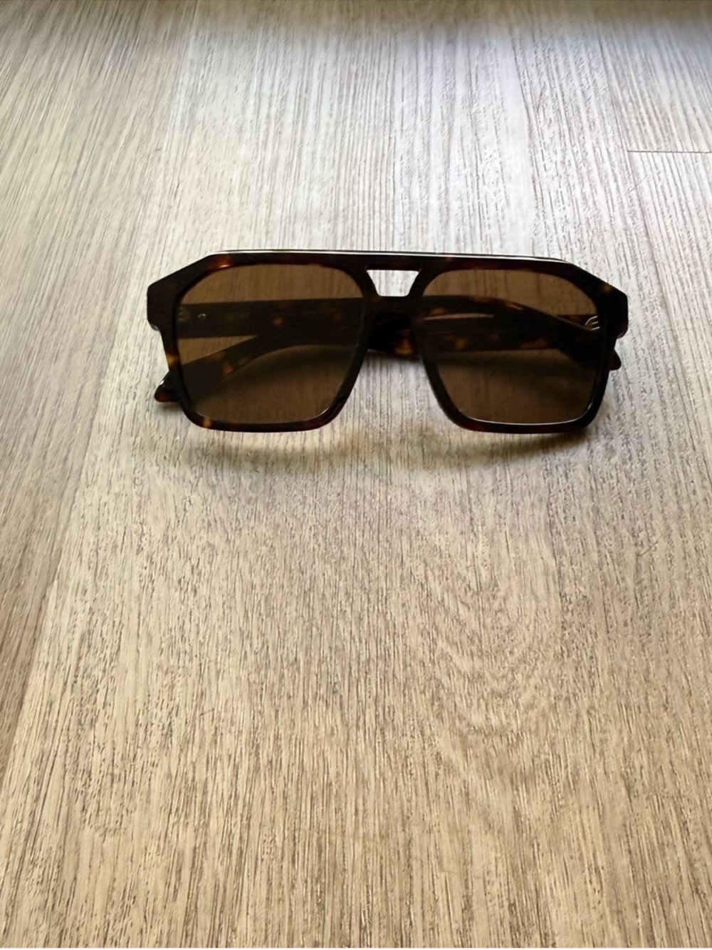 quay australia soundcheck dark tortoise brown vintage y2k aviator sunglasses NEW